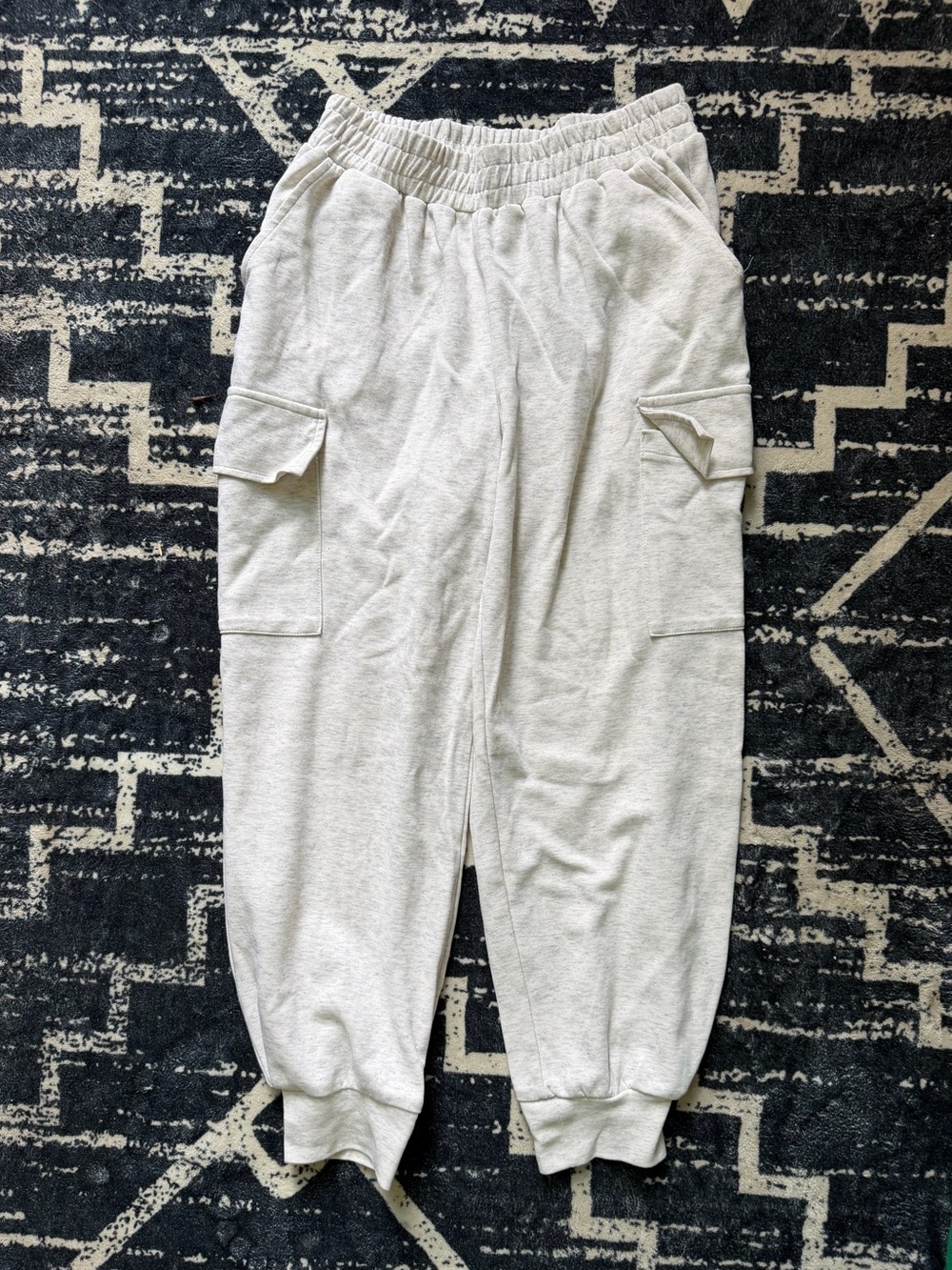 La Miel Heather Gray Cargo Jogger Sweatpants Size Small